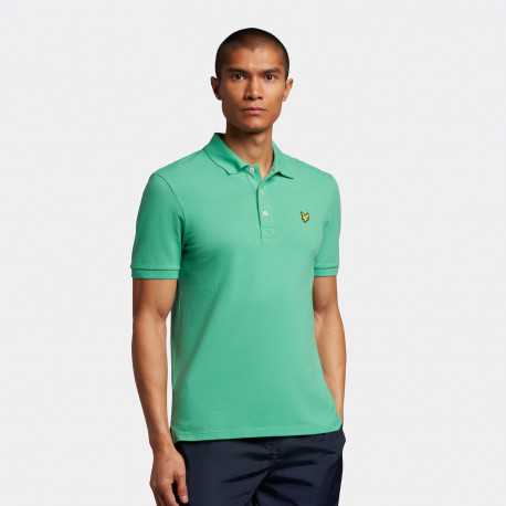 Plain polo shirt - Green glaze