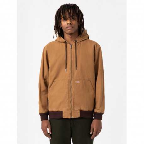 Dickies hooded dc jckt - Stone washed brown duck