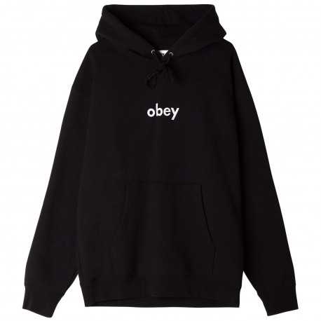 Obey lowercase hood - Black