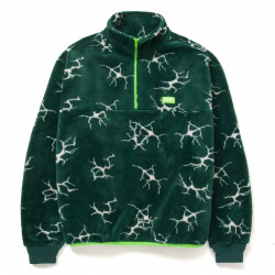 HUF, Sweat quake sherpa 1-4 zip, Forest green