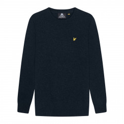 LYLE AND SCOTT, Crew neck lambswool blend jumper, Dark navy marl