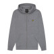 LYLE AND SCOTT, Zip through hoodie, Mid grey marl