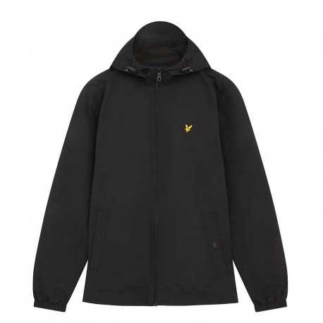 Zip through hooded jacket - Jet black