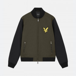 LYLE AND SCOTT, Block bomber, Olive marl/jet black