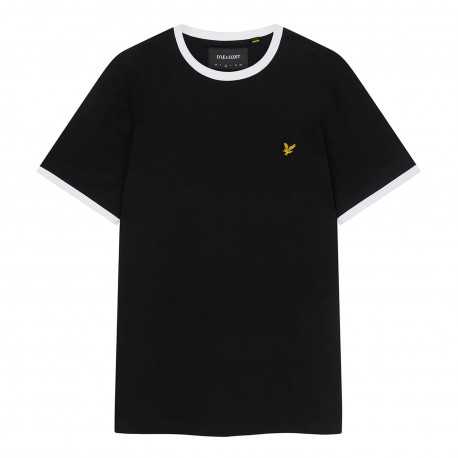 Ringer t-shirt - Jet black/ white