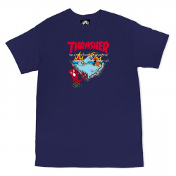 THRASHER, T-shirt neckface 500, Navy