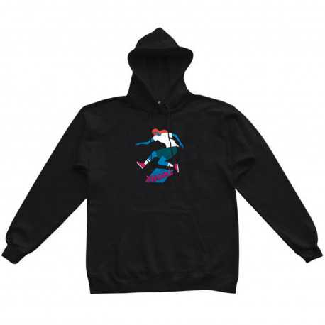 Sweat trasher parra tre hood - Black