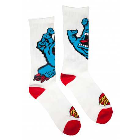 Screaming hand sock - White