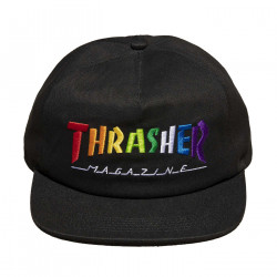 THRASHER, Cap rainbow mag snapback, Black