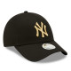 NEW ERA, Wmns metallic logo 9forty neyyan, Blkmtg