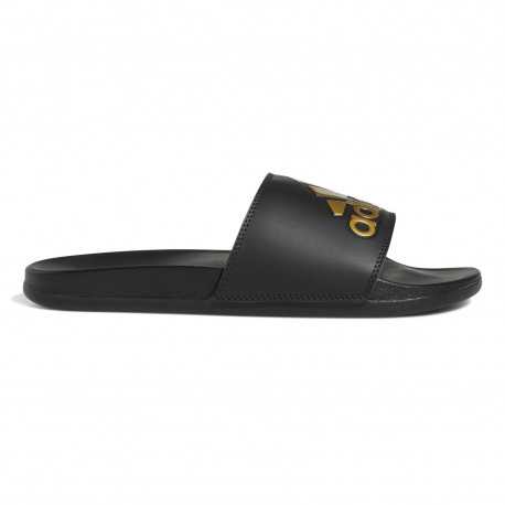 Adilette comfort - Cblack/goldmt/cblack