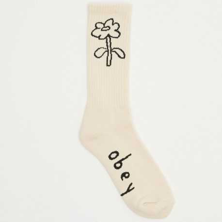 Obey spring flower socks - Unbleached