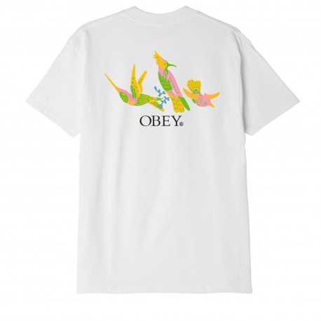 Obey spring birds - White
