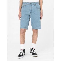 DICKIES, Wingville loose denim short, Light wash