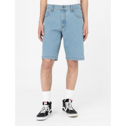 DICKIES, Wingville loose denim short, Light wash