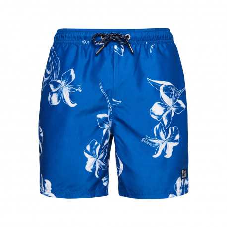 Vintage hawaiian swimshort - Mono hibiscus cobalt