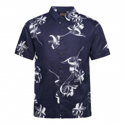 SUPERDRY, Vintage hawaiian s/s shirt, Mono hibiscus navy