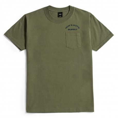 T-shirt chop shop ss pocket - Olive