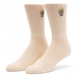 HUF, Socks green buddy emb., Cream