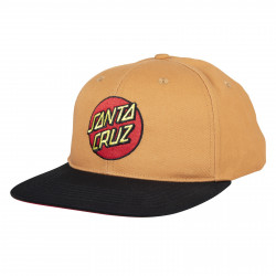 SANTA CRUZ, Classic dot snapback, Parchment/black