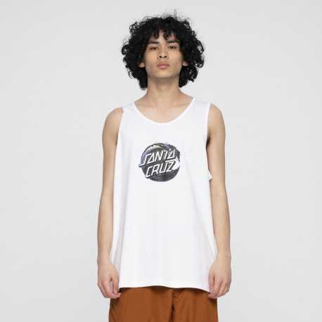 Holo wave dot vest - White