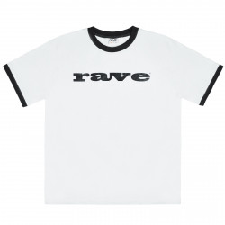 RAVE, Hardware logo ringer tee, White/black