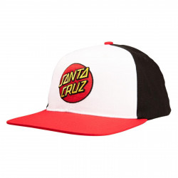 SANTA CRUZ, Classic dot snapback, White/black/red