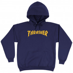 THRASHER, Sweat burn it down hood, Navy