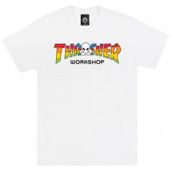 THRASHER, T-shirt x aws spectrum, White