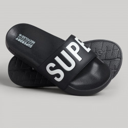 SUPERDRY, Code core vegan pool, Black/optic