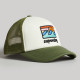 SUPERDRY, Vintage trucker cap, Off white/army green