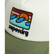 SUPERDRY, Vintage trucker cap, Off white/army green