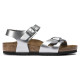 BIRKENSTOCK, Rio kids bf, Electric metallic silver