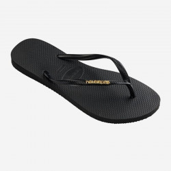 HAVAIANAS, Slim logo metallic, Black/gold