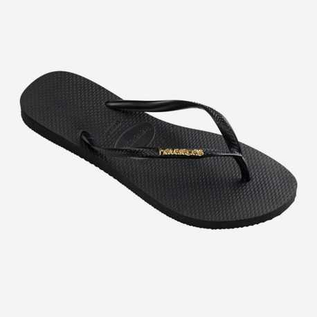 Slim logo metallic - Black/gold