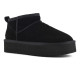 COLORS OF CALIFORNIA, Platfrom winter boot in suede, Black